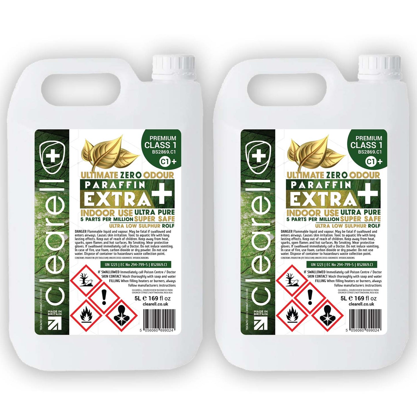 Clearell 4L to 200L | PARAFFIN EXTRA | Ultimate Odourless ROLF Tozane Heater Oil Fuel BS2869C1 Class 1 | Litres