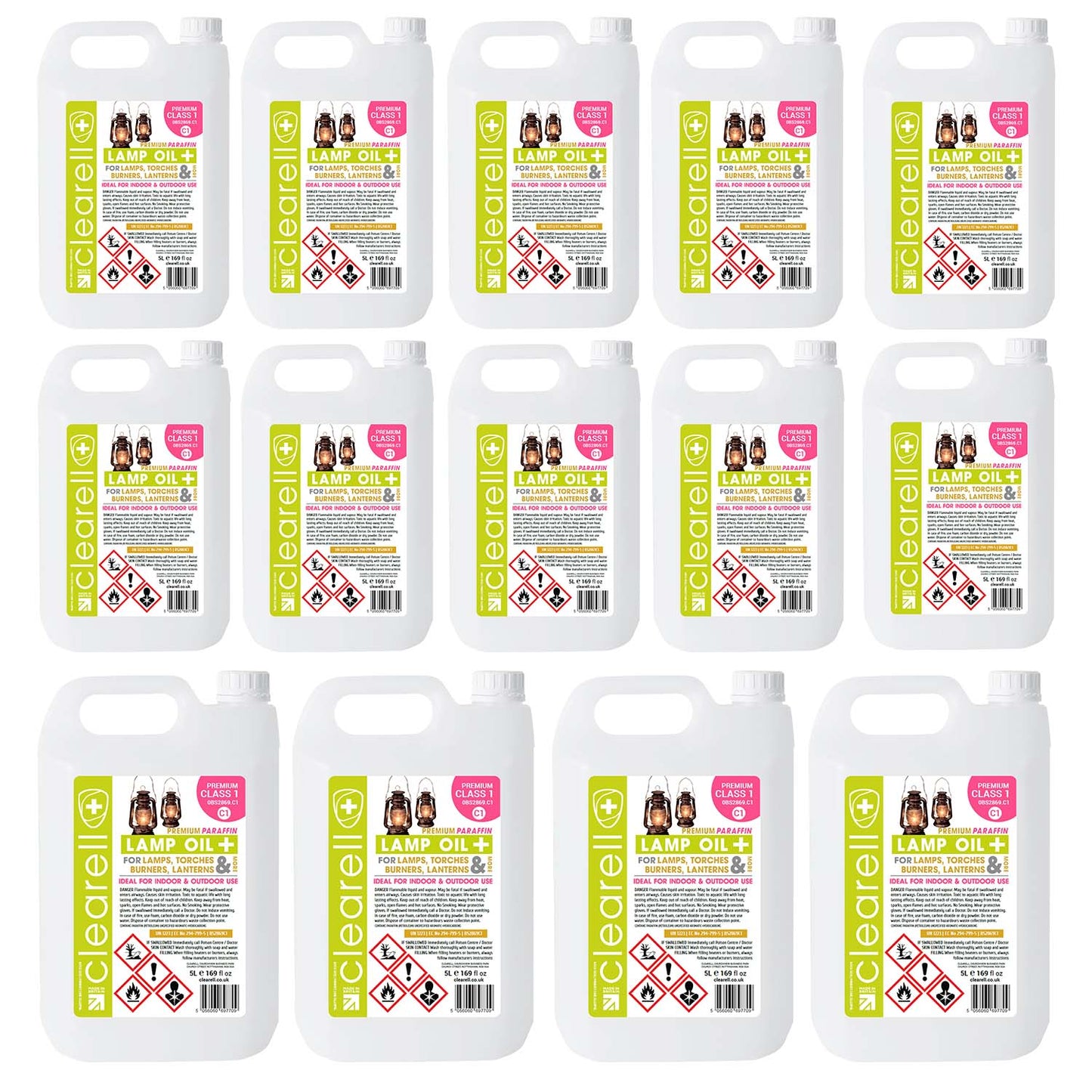 Clearell 4L to 200L | LAMP OIL Premium | Suitable for Indoor Lamp Heaters Fuel Oil | Litres