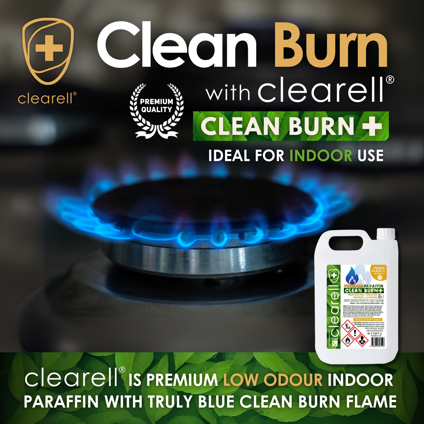 Clearell 4L to 200L | CLEAN BURN | Premium Paraffin | Clean Oil for All ZIBRO, ALADDIN, VALOR,  QLIMA, TOYOTOMI Heaters | Litres