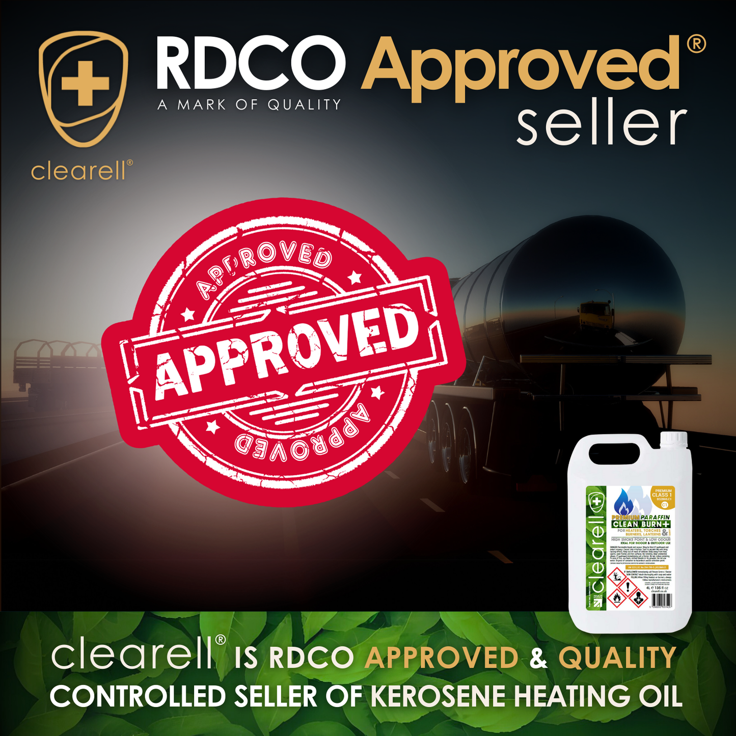 Clearell 4L to 200L | CLEAN BURN | Premium Paraffin | Clean Oil for All ZIBRO, ALADDIN, VALOR,  QLIMA, TOYOTOMI Heaters | Litres