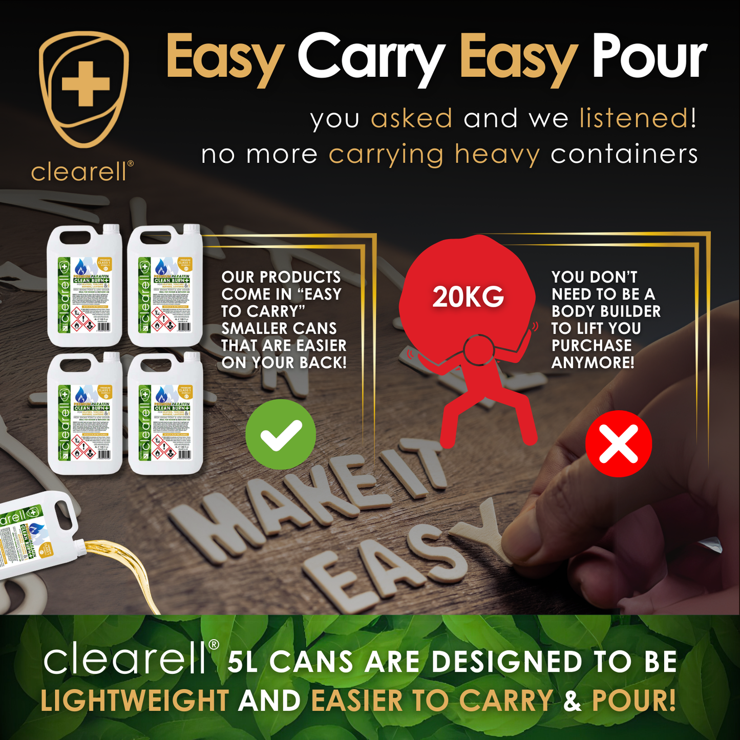Clearell 4L to 200L | CLEAN BURN | Premium Paraffin | Clean Oil for All ZIBRO, ALADDIN, VALOR,  QLIMA, TOYOTOMI Heaters | Litres