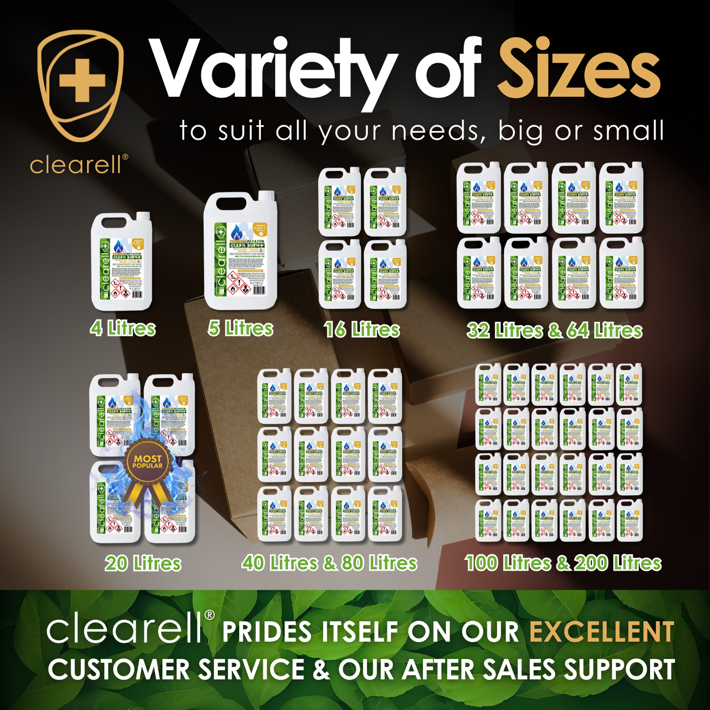Clearell 4L to 200L | CLEAN BURN | Premium Paraffin | Clean Oil for All ZIBRO, ALADDIN, VALOR,  QLIMA, TOYOTOMI Heaters | Litres