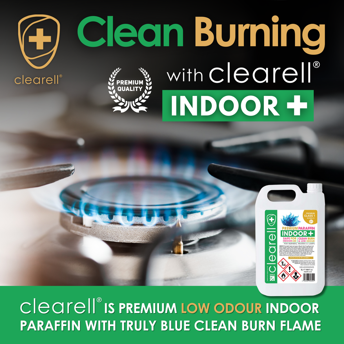 Clearell 4L to 200L | INDOOR Premium Class 1 | Suitable for Indoor Burners & Lamp Fuel in Litres | C1 BS2869C1