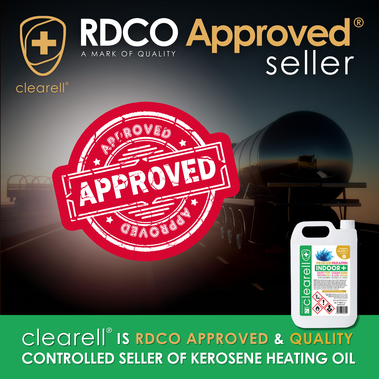 Clearell 4L to 200L | INDOOR Premium Class 1 | Suitable for Indoor Burners & Lamp Fuel in Litres | C1 BS2869C1