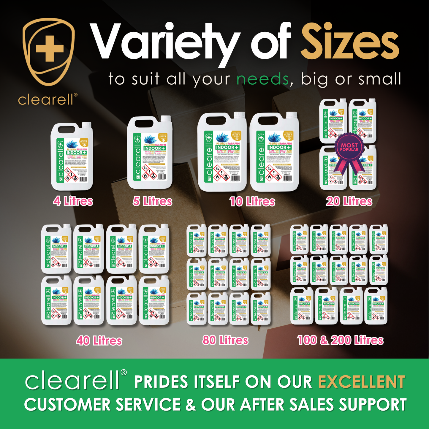 Clearell 4L to 200L | INDOOR Premium Class 1 | Suitable for Indoor Burners & Lamp Fuel in Litres | C1 BS2869C1