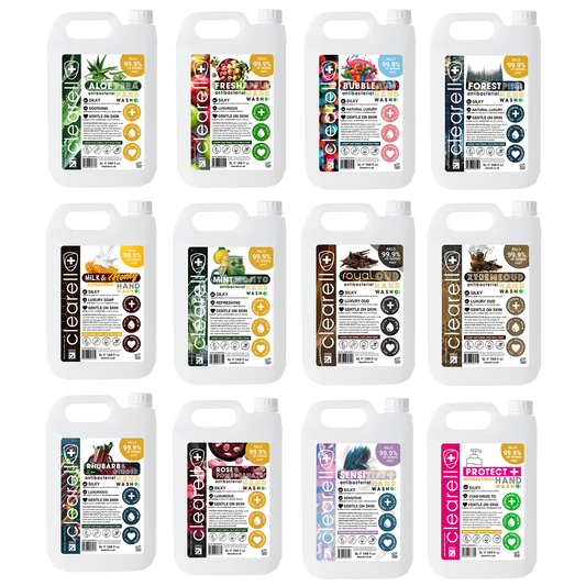 Clearell 20L | CHOOSE ANY 2 SCENT COMBO | 4 x 5L Pack | Hand Soap Liquid 20 Litre