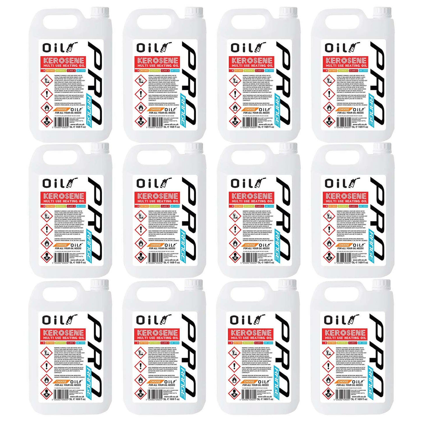 OILR Pro 5L to 200L  Quality KEROSENE Domestic Heating Oil BS2869C2 Fuel 4 8 16 Litres