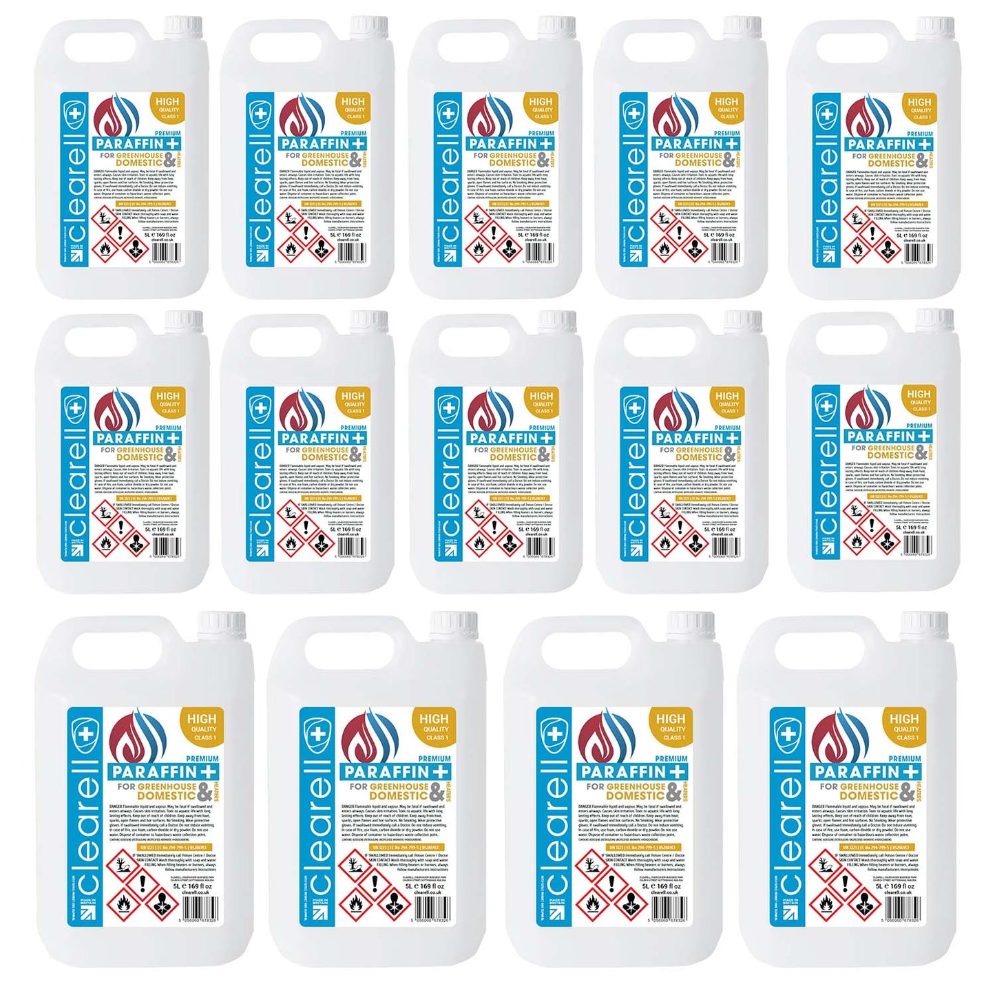 Clearell 4L to 200L | PARAFFIN Premium Class 1 | C1 Clean Burning Indoor Heater Lamp Oil in Litres | BS2869C1