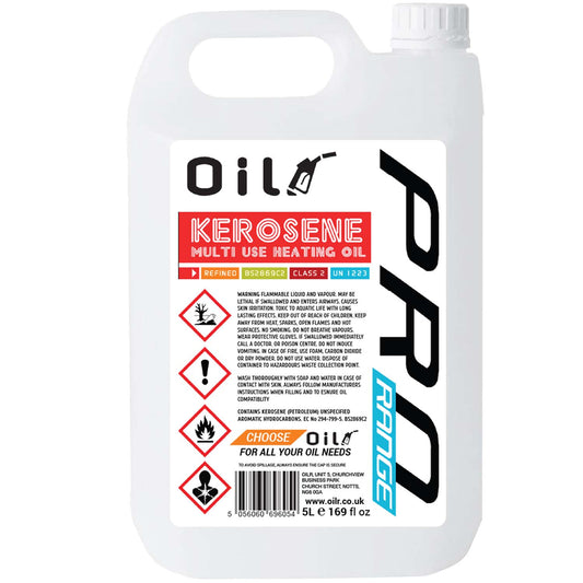 OILR Pro 5L to 200L  Quality KEROSENE Domestic Heating Oil BS2869C2 Fuel 4 8 16 Litres