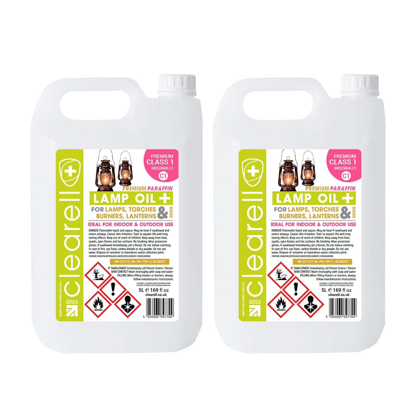Clearell 4L to 200L | LAMP OIL Premium | Suitable for Indoor Lamp Heaters Fuel Oil | Litres