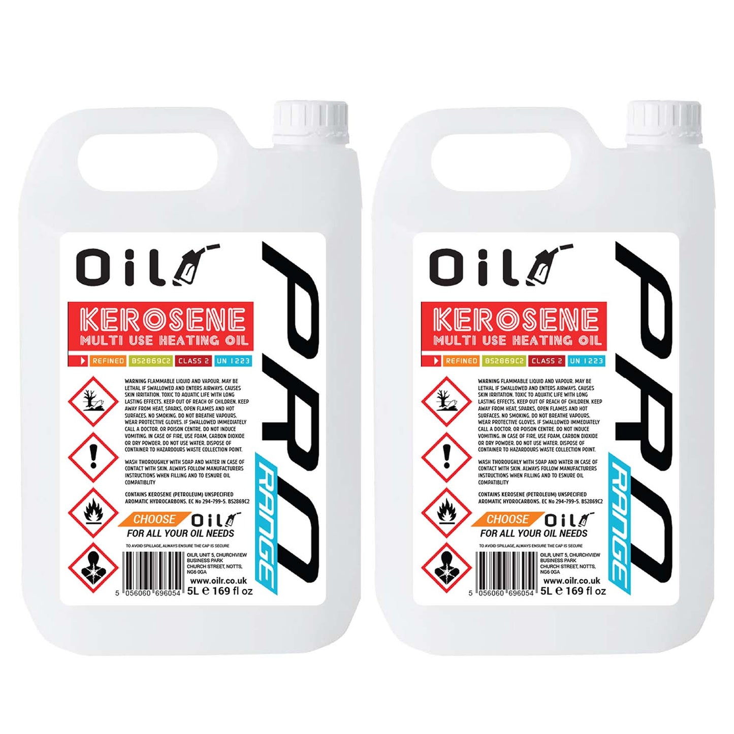 OILR Pro 5L to 200L  Quality KEROSENE Domestic Heating Oil BS2869C2 Fuel 4 8 16 Litres