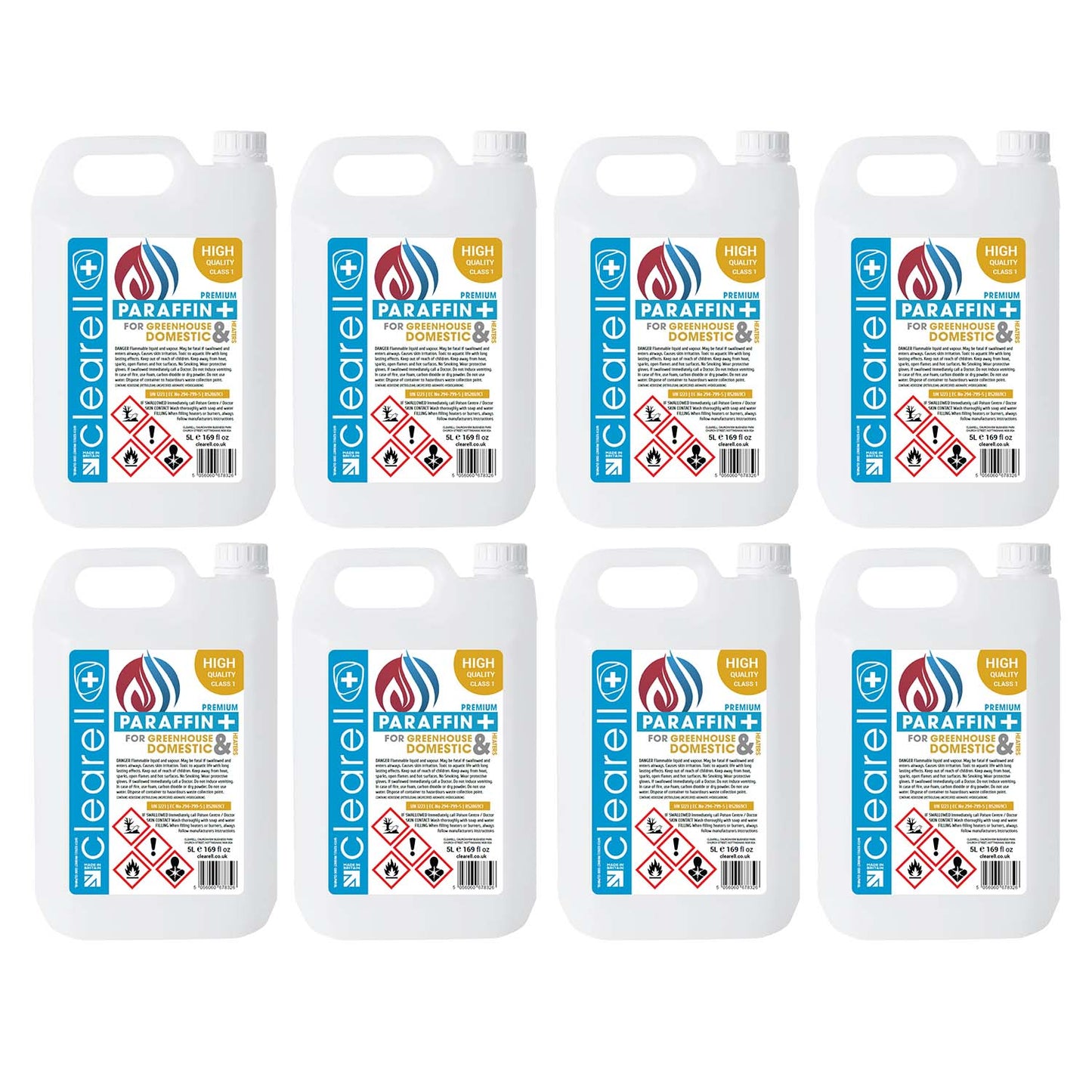Clearell 4L to 200L | PARAFFIN Premium Class 1 | C1 Clean Burning Indoor Heater Lamp Oil in Litres | BS2869C1
