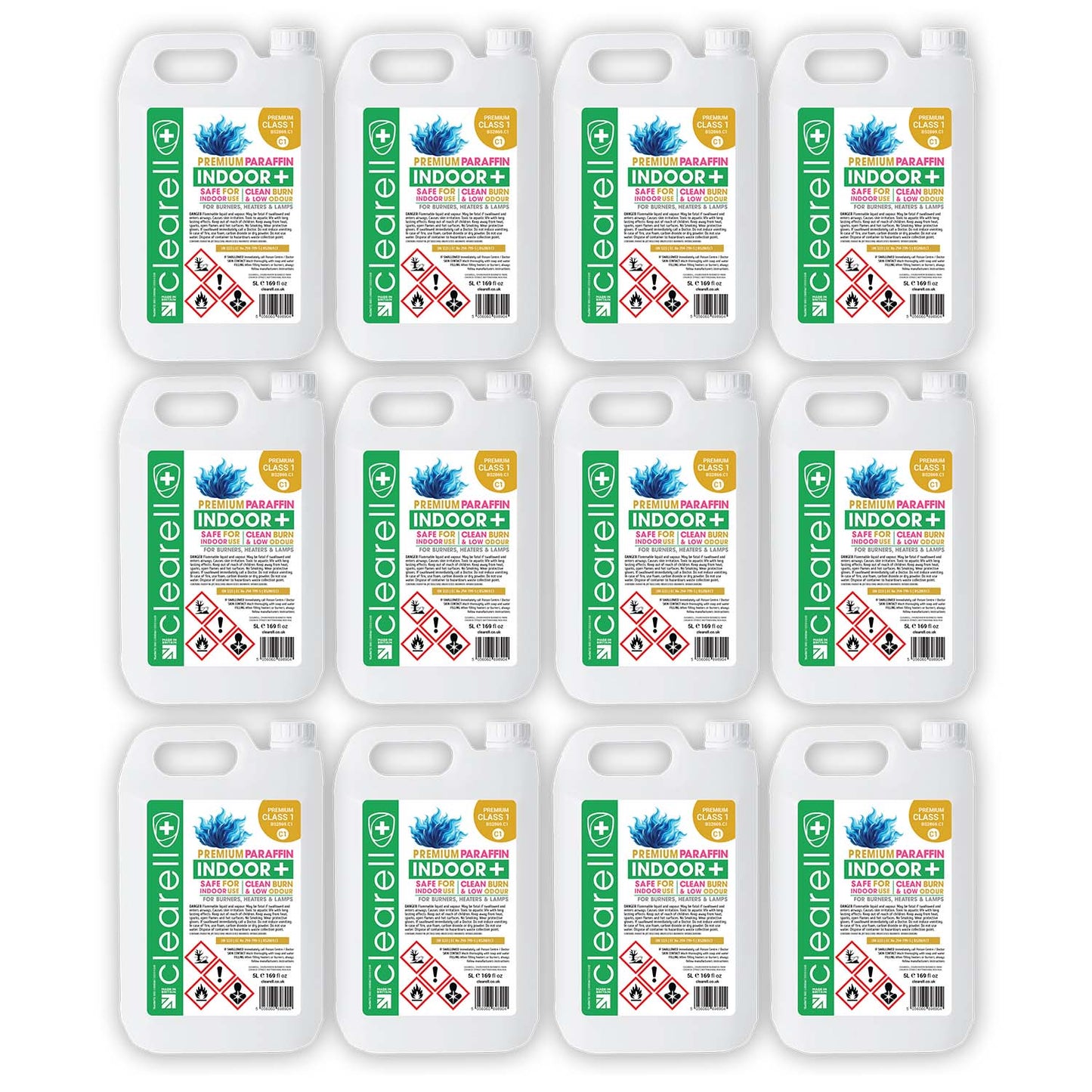 Clearell 4L to 200L | INDOOR Premium Class 1 | Suitable for Indoor Burners & Lamp Fuel in Litres | C1 BS2869C1
