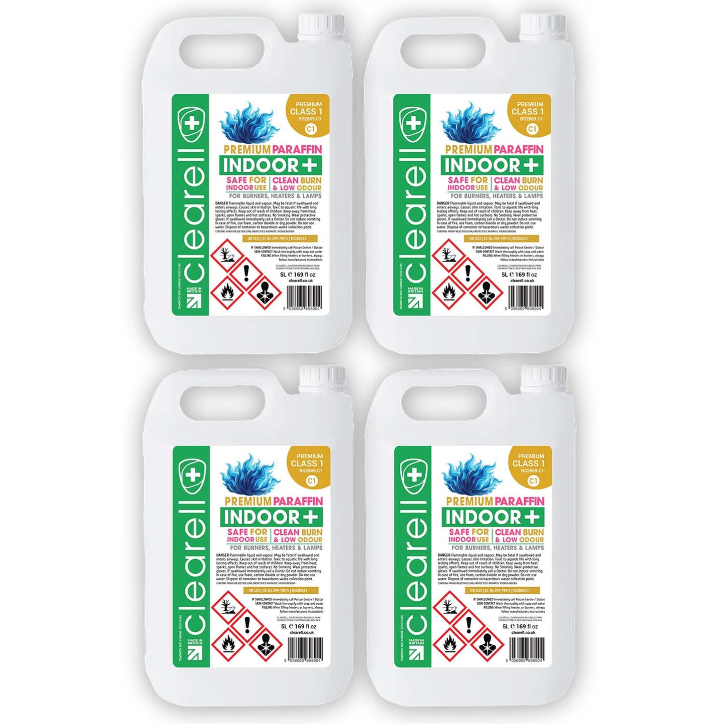 Clearell 4L to 200L | INDOOR Premium Class 1 | Suitable for Indoor Burners & Lamp Fuel in Litres | C1 BS2869C1