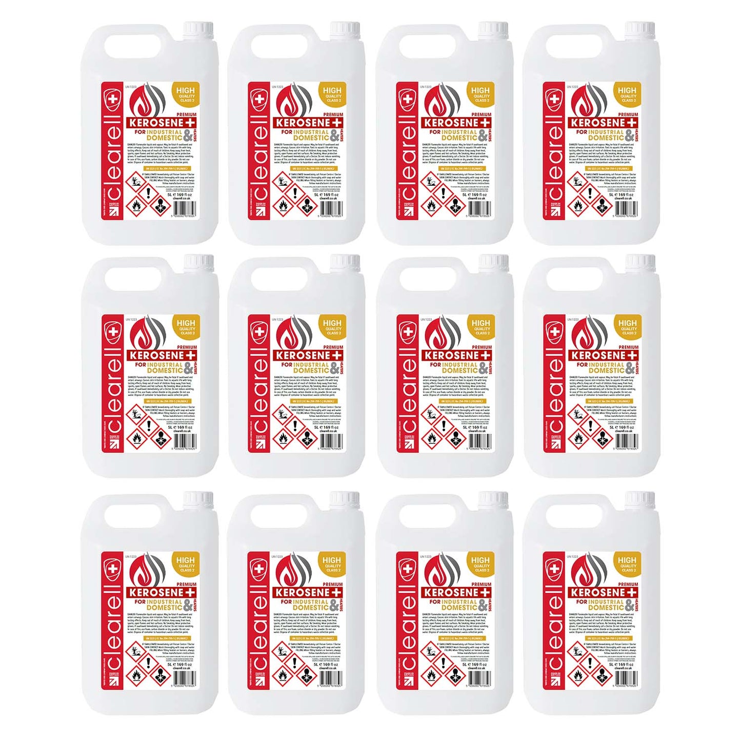 Clearell 5L to 200L | KEROSENE | Quality Kerosene Domestic Heating Oil Fuel in Litres BS2869C2 Class 2