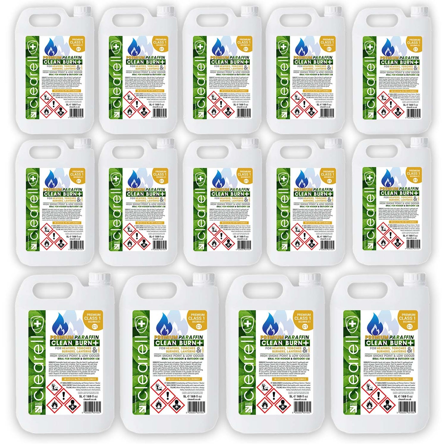 Clearell 4L to 200L | CLEAN BURN | Premium Paraffin | Clean Oil for All ZIBRO, ALADDIN, VALOR,  QLIMA, TOYOTOMI Heaters | Litres