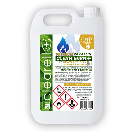 Clearell 4L to 200L | CLEAN BURN | Premium Paraffin | Clean Oil for All ZIBRO, ALADDIN, VALOR,  QLIMA, TOYOTOMI Heaters | Litres