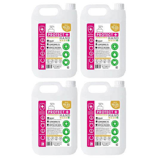 Clearell 20L | FRAGRANCE FREE | 4 x 5L Pack | Hand Wash Liquid Soap 20 Litres
