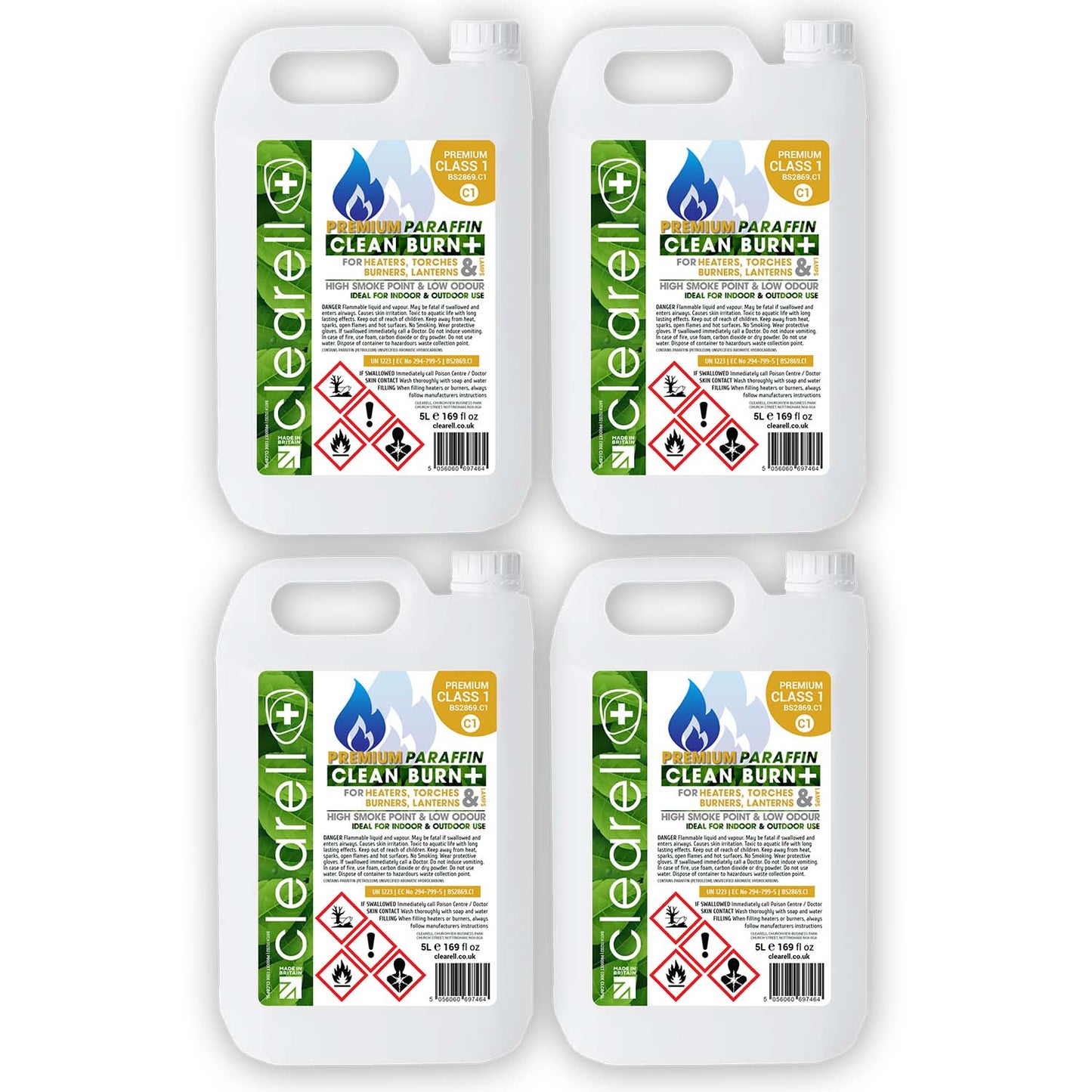 Clearell 4L to 200L | CLEAN BURN | Premium Paraffin | Clean Oil for All ZIBRO, ALADDIN, VALOR,  QLIMA, TOYOTOMI Heaters | Litres