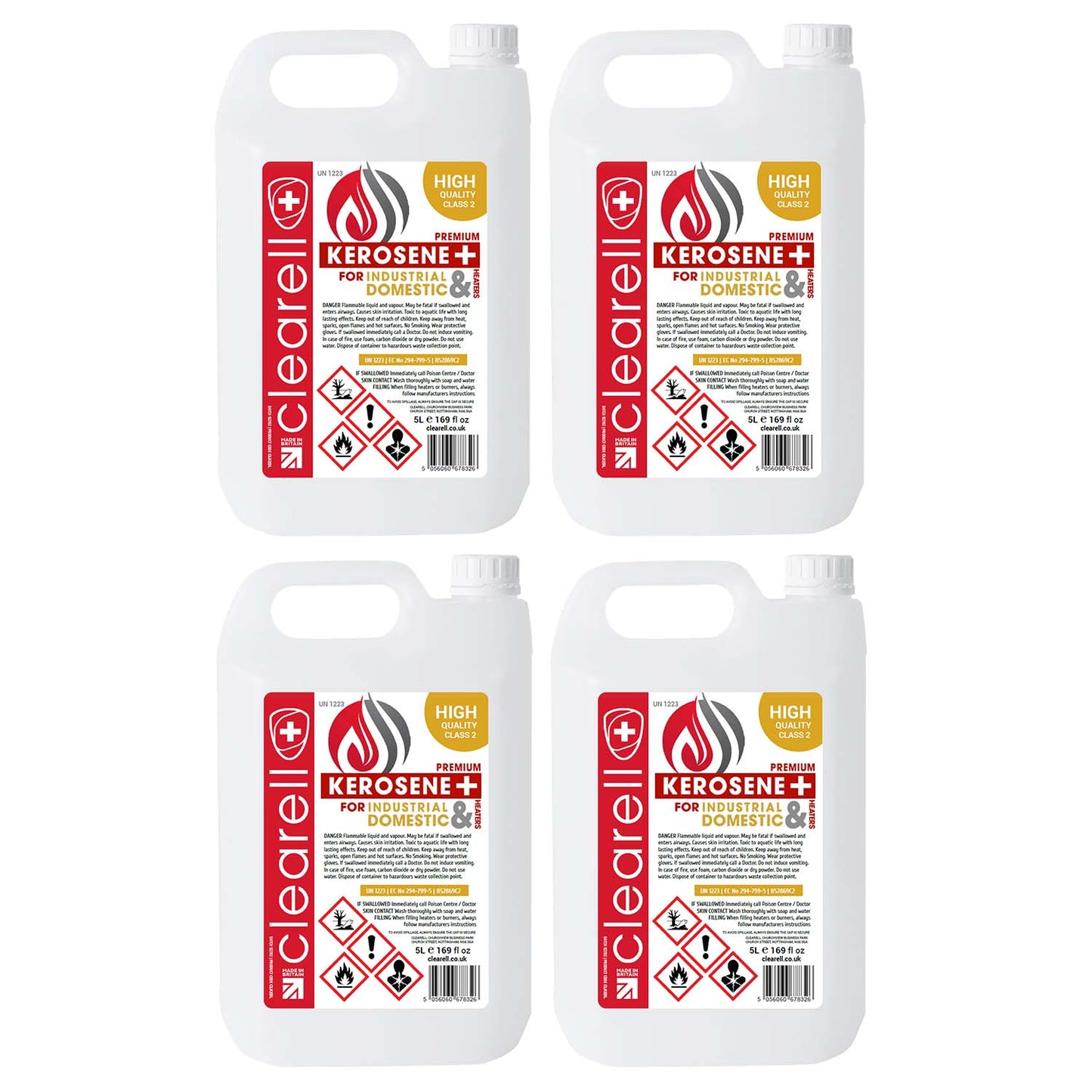 Clearell 5L to 200L | KEROSENE | Quality Kerosene Domestic Heating Oil Fuel in Litres BS2869C2 Class 2