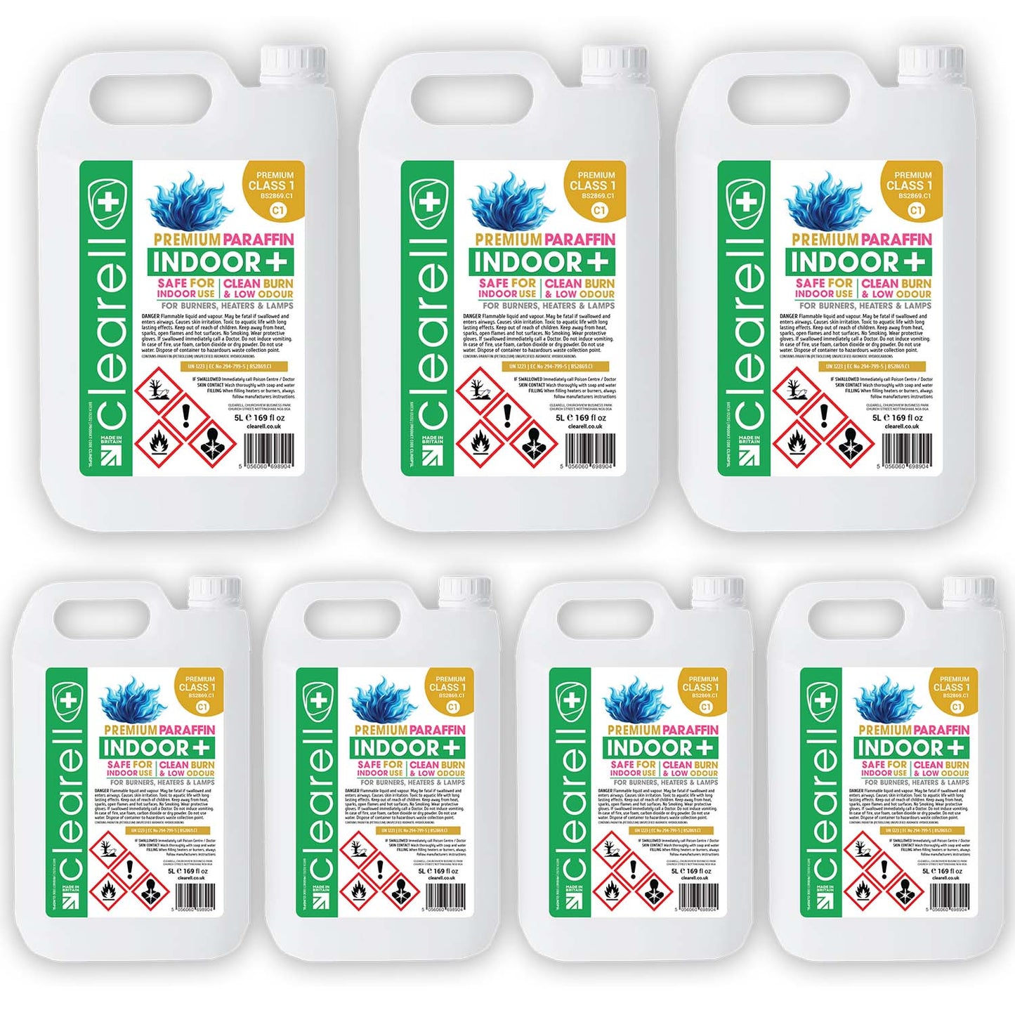 Clearell 4L to 200L | INDOOR Premium Class 1 | Suitable for Indoor Burners & Lamp Fuel in Litres | C1 BS2869C1
