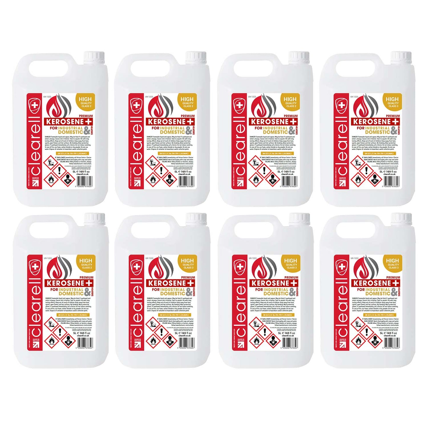 Clearell 5L to 200L | KEROSENE | Quality Kerosene Domestic Heating Oil Fuel in Litres BS2869C2 Class 2