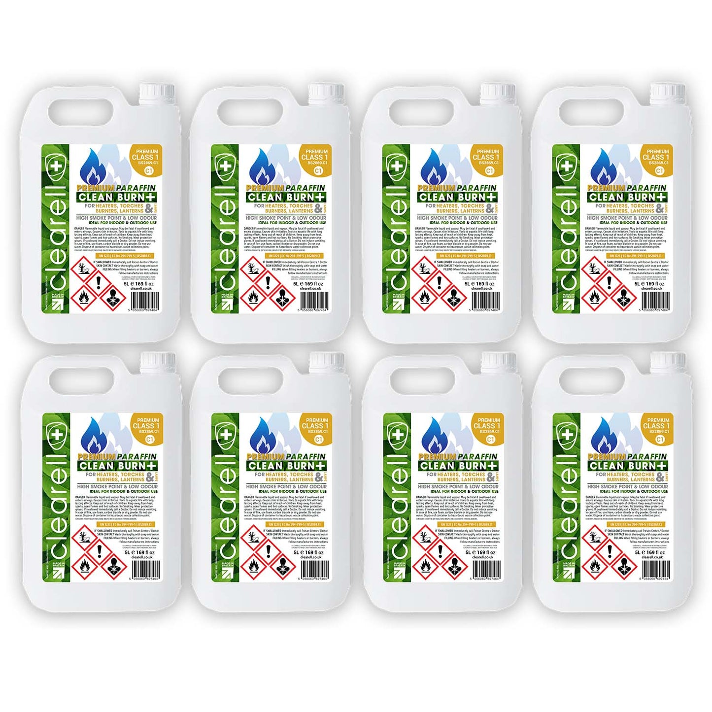 Clearell 4L to 200L | CLEAN BURN | Premium Paraffin | Clean Oil for All ZIBRO, ALADDIN, VALOR,  QLIMA, TOYOTOMI Heaters | Litres