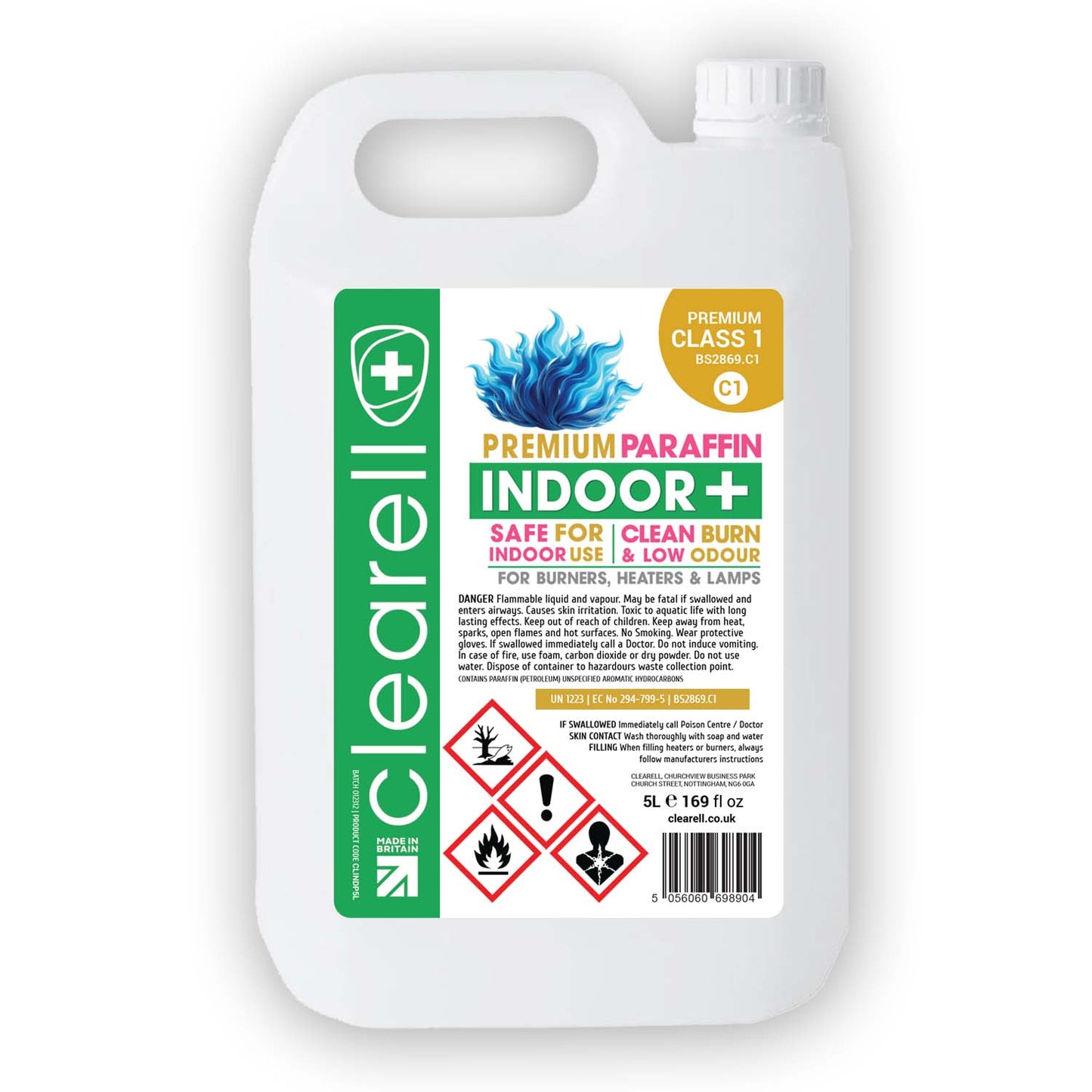 Clearell 4L to 200L | INDOOR Premium Class 1 | Suitable for Indoor Burners & Lamp Fuel in Litres | C1 BS2869C1