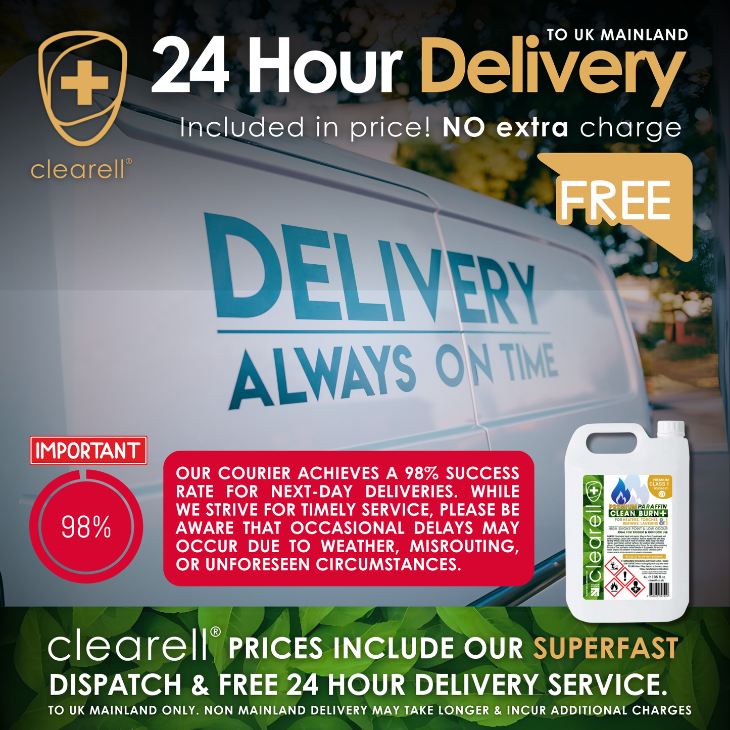 Clearell 4L to 200L | CLEAN BURN | Premium Paraffin | Clean Oil for All ZIBRO, ALADDIN, VALOR,  QLIMA, TOYOTOMI Heaters | Litres